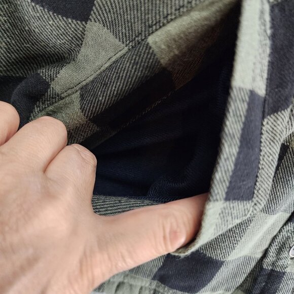 Tailor Vintage Jacket Mens Small Green Buffalo Check Sherpa Lined Shacket*NWT* - Picture 7 of 13